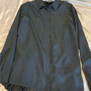 GUESS Black Long-Sleeve Button-Up Blouse